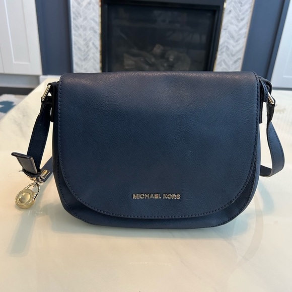 Michael Kors Dark Blue Crossbody Bag - Picture 5 of 10